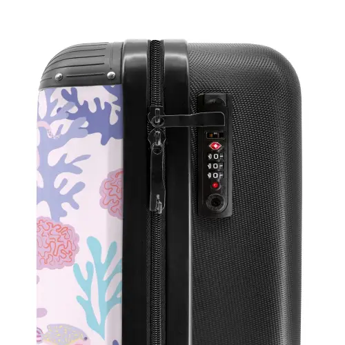 Summer memories - Onderwaterpatroon met kleurrijke dieren NBS - Handbagage koffer - Kinderen Unisex middel -slot