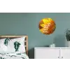 Zonnebloem - Close up - Geel - Quote Wandcirkel aluminium klein -slaapkamer