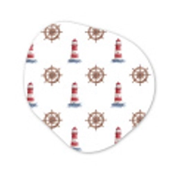 Nautisch - Klassiek - Rood Wandcirkel Organisch Aluminium middel 851 -3d