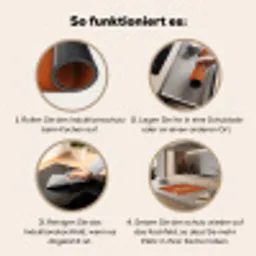 Bloemen - Wit - Subtiel - Roestkleur Inductie beschermer vinyl 3mm middel -tsfeer9_DE