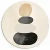Japandi - Wabi sabi - Beige Wandcirkel kunststof plaat 5mm dik klein -3d