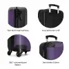 Lederen look violet paars NBS - Handbagage koffer - Volwassenen Unisex middel zzzzzzzbolletjes_DE