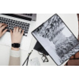 Bos - Winter - Sneeuw - Pad - Natuur laptophoes neopreen klein -bureau