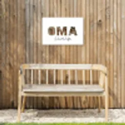 Oma - Lettercollage Tuinposter op houten frame 2 cm dik klein -sfeer4