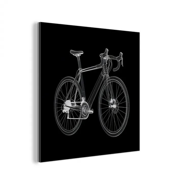 Lijnen - Illustratie - Wit aluminium wit klein -3d