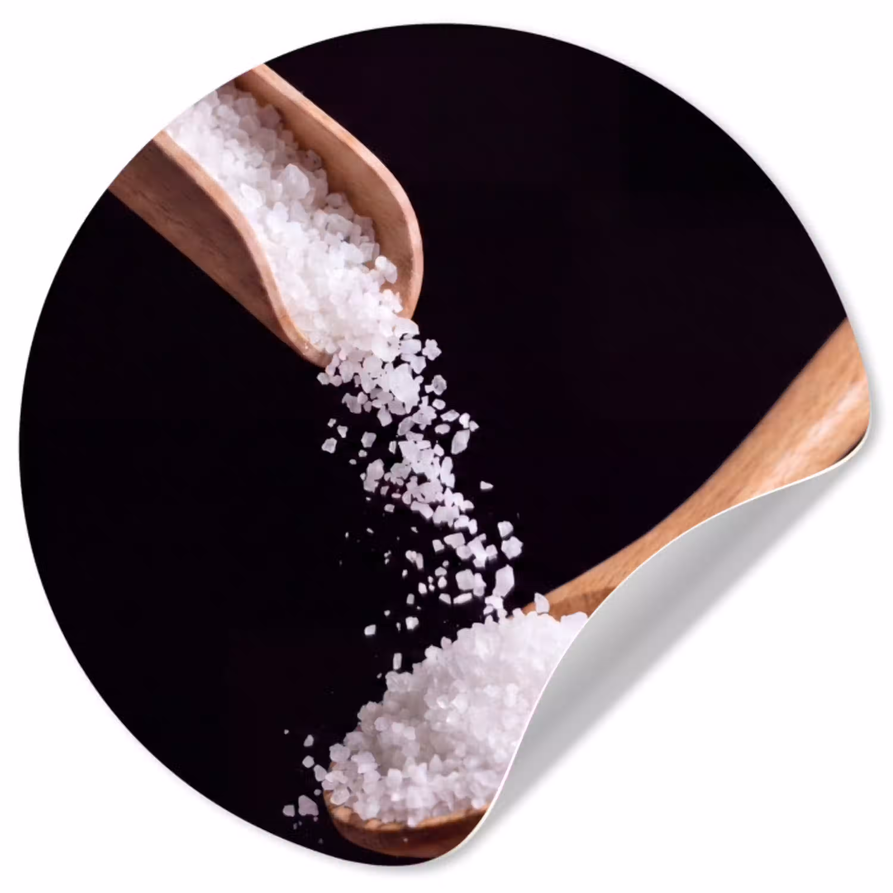 Eten - Zout - Hout Wandcirkel behangsticker klein -3d