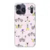 Insecten - Vlinders - Patroon - Roze - Kleurrijk Telefoonhoesje iPhone 17 Pro Max klein -3d