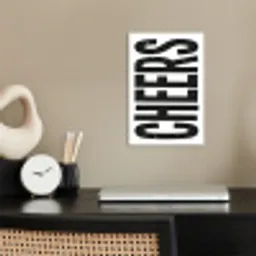 Retro - Cheers - Zwart - Decoratie poster papier klein -sfeer1