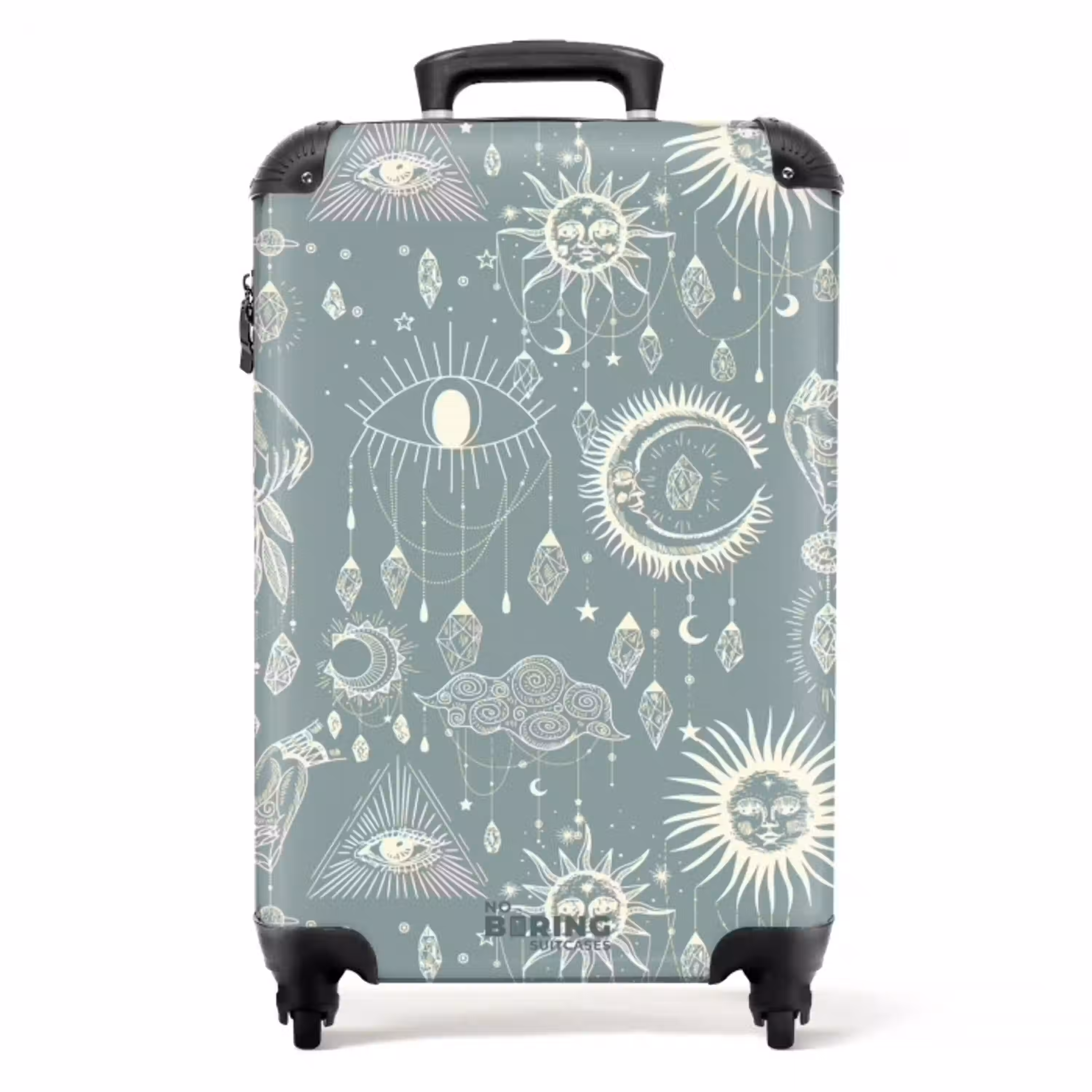 Boho - Blauw hemelpatroon NBS - Handbagage koffer - Unisex middel -productfoto_recht