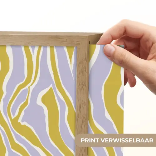 Zebra - Modern - Meerkleurig Light Box met batterij (Wandlamp) middel 907 -USP_websiteprintNL