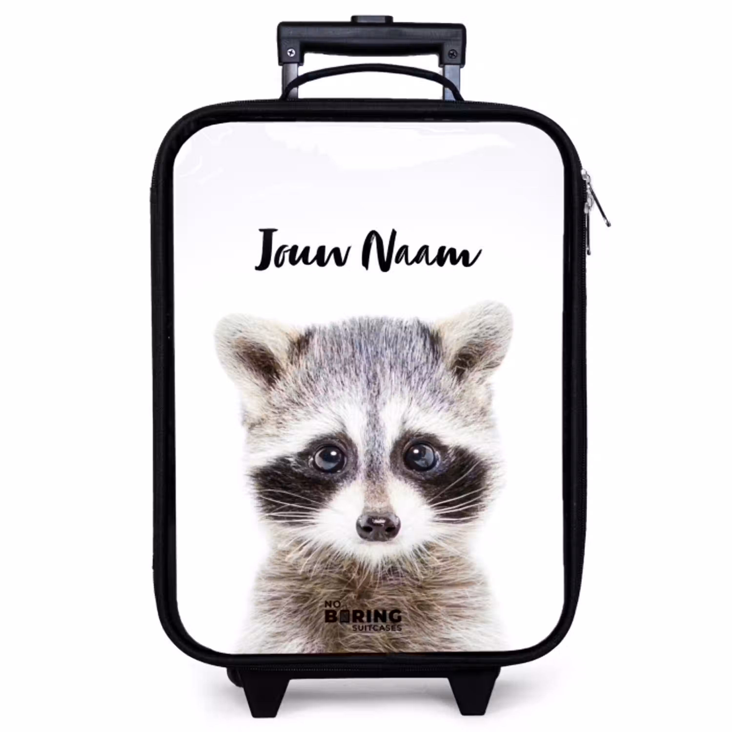 Rachid Racoon Kinderkoffer - Zwart klein -zzz_website3d
