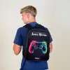 Neon - Controller - Verfspatten - Game Rugzak - Zwart middel -sfeer8