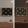 Patroon - Kersen - Goud - Chrome Light Box met batterij (Wandlamp) middel -sfeer3