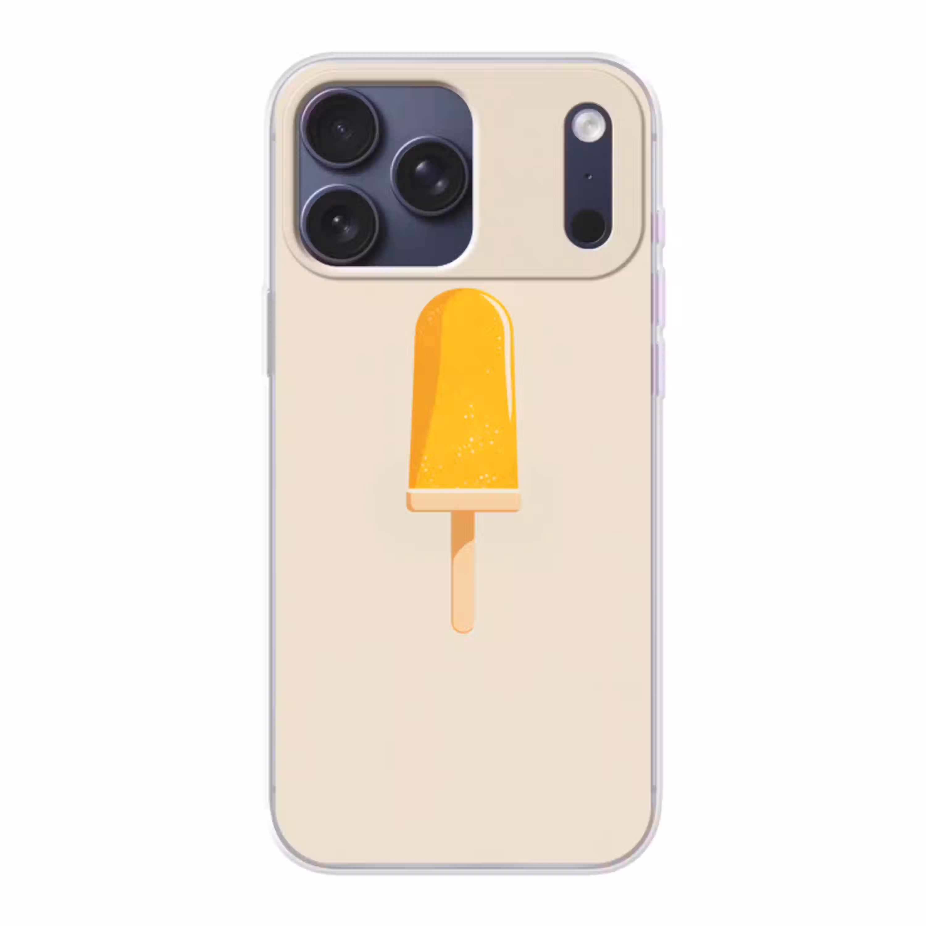 Oranje - Stokje - Waterijsje Telefoonhoesje iPhone 17 Pro Max klein -3d