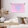 Tequila texted you - Roze - Blauw Wandkleed katoen klein -sfeer1