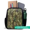 Groene camouflage met zandkleur Rugzak - Zwart middel -inhoud_NL