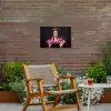 Ironisch - Tekst - Neon Tuinposter op houten frame 2 cm dik klein -sfeer3