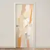 Abstract - Beige - Oranje - Kunst - Modern deurposter klein -3d_beige