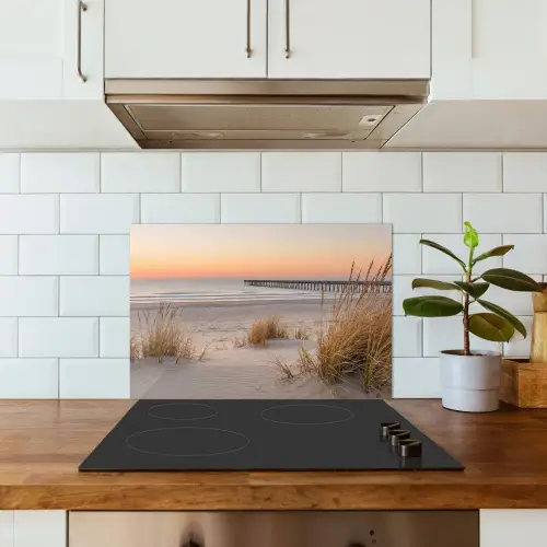 Pier - Zonsondergang - Strand keuken achterwand spatscherm klein -sfeer2