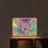 Tijger  - Wilde dieren - Kleurrijk - Verflook Light Box met batterij (Wandlamp kind) middel -sfeer1_kind