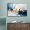Goud - Blauw - Watercolor - Kunst - Modern canvas 2cm klein -sfeer4
