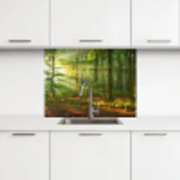 Zon - Bos - Bomen - Natuur - Herfst keuken achterwand 2 middel -3d