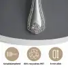 Zilver - Metaal - Lepel Akoestische PET Vilt - Rond klein -closeup_DE