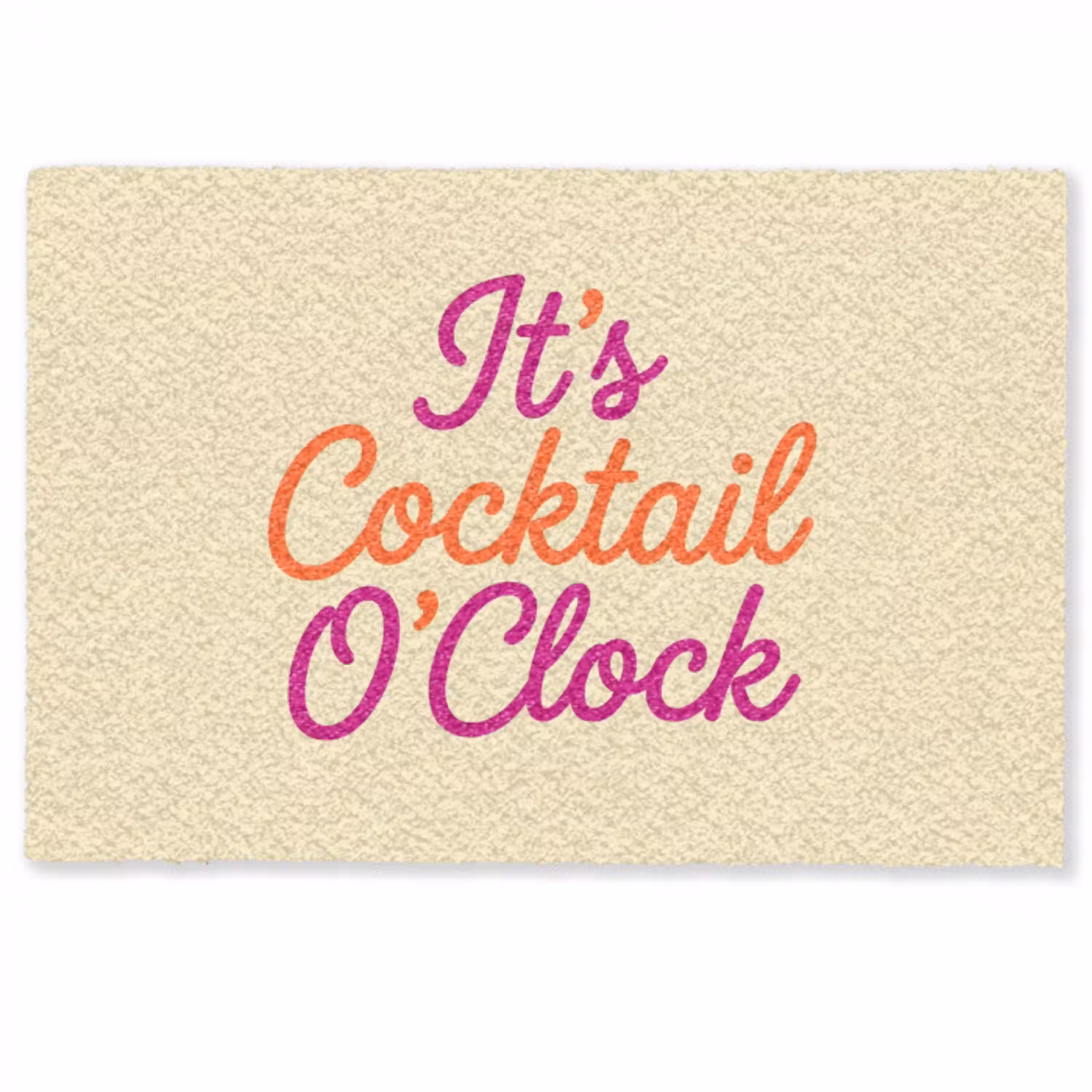 Cocktail O'Clock - Geel - Retro Deurmat klein -zkaufland3d