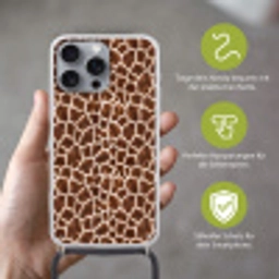 Giraf - Vacht - Klassiek - Bruin Hoesje iPhone 16 Pro Max met koord klein -sfeer2_DE