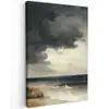 Kust - Golven - Rots - Storm Tuinposter op houten frame 2 cm dik klein -3d