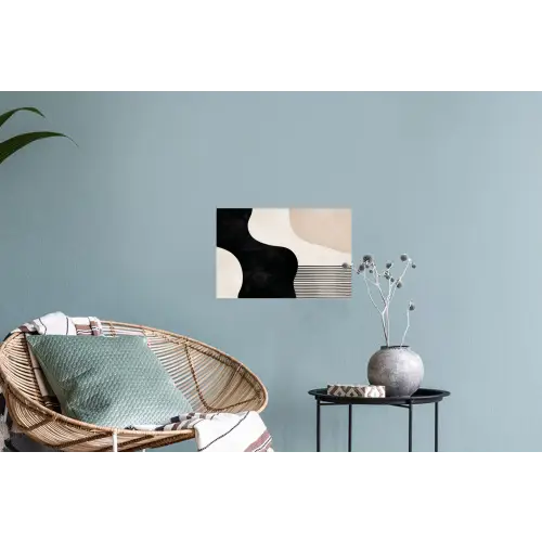 Abstract - Japandi - Beige - Modern Muursticker klein -plant