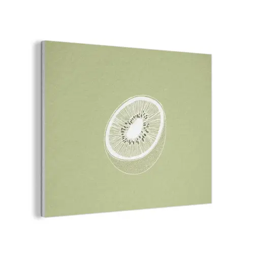Kiwi - Lijntekening - Minimalistisch - Groen PET vilt klein -3d