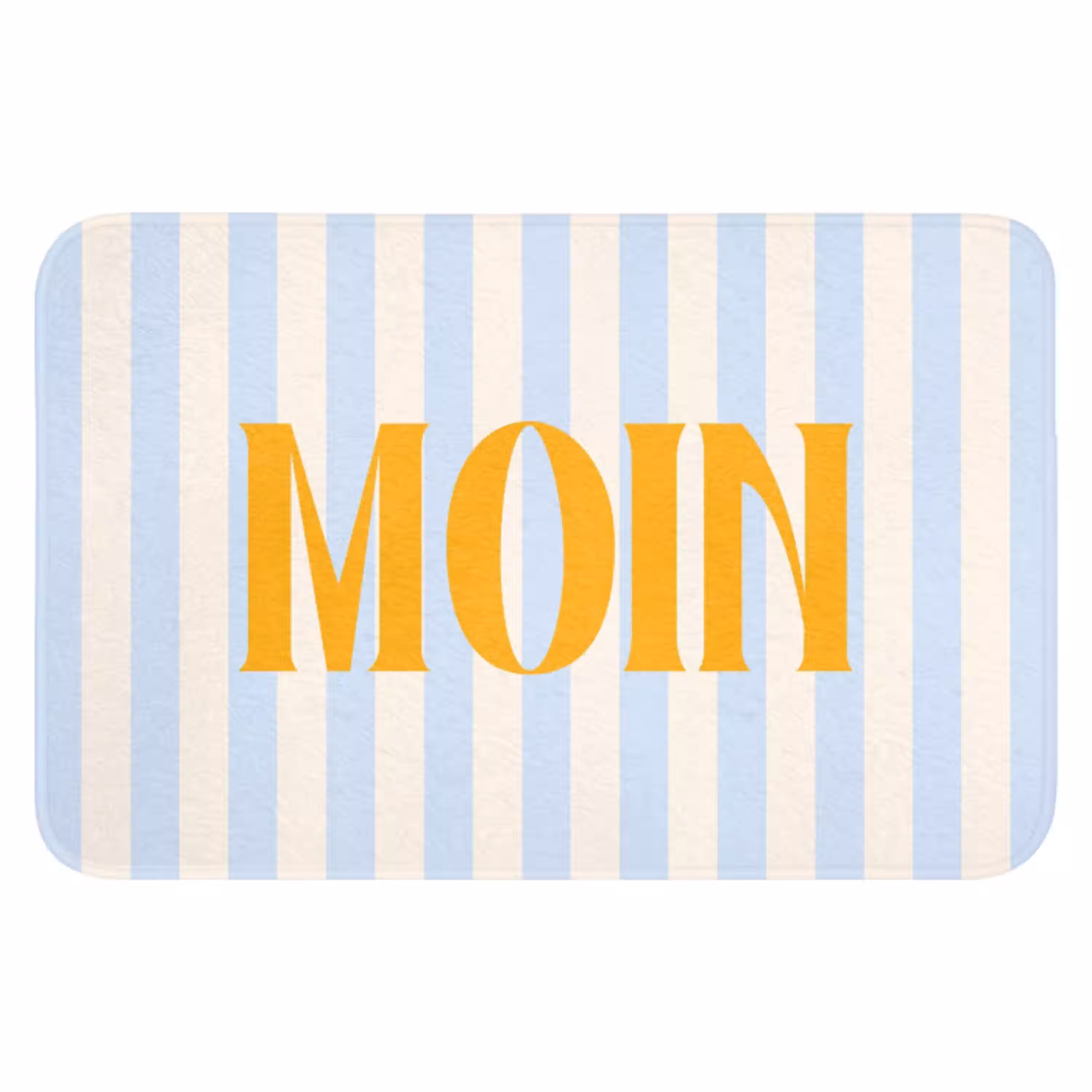 Oranje - Blauw - Strepen - Moin WCmat klein -3d