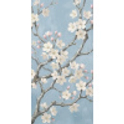 Takken - Kersenbloesem - Blauw Behang Vinyl klein -3d_website