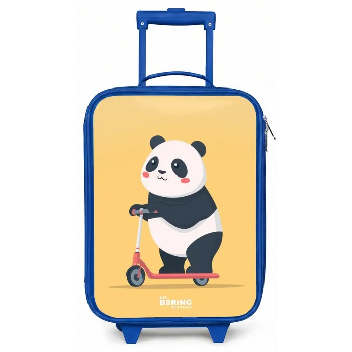 Panda - Step - Geel Kinderkoffer - Blauw klein -zz3dotto