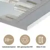 Witte koepels - Helderblauwe lucht - Gouden ornamenten PET vilt klein -closeup_NL