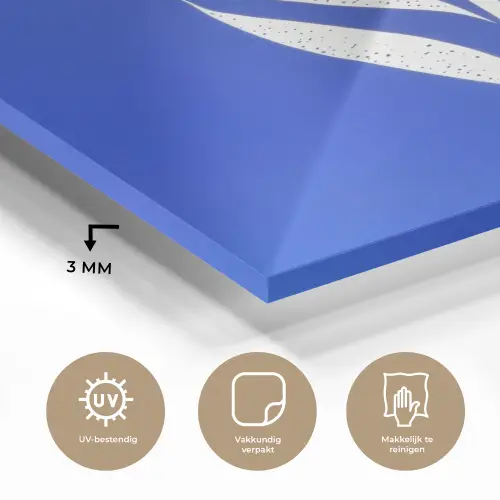 Tulp - Minimalistisch - Bladeren - Wit plexiglas 5mm klein -sfeer2