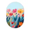 Illustratie - Bloemen - Kleurrijk Wandcirkel Ovaal Forex klein -3d
