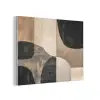 Abstract - Vlakken - Zwart - Rond PET vilt klein -3d