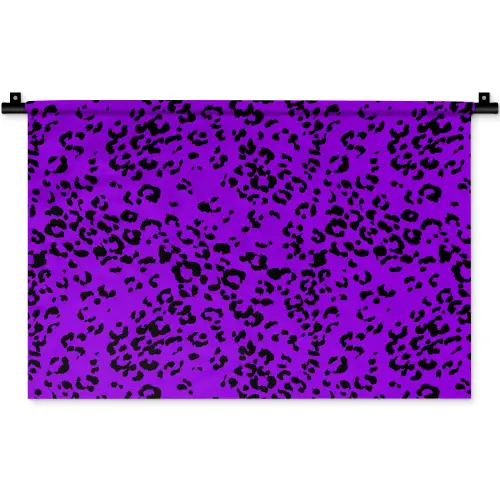 Panterprint - Paars - Patroon Wandkleed katoen klein 269 -zz3d