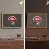 Cirkel - Abstract - Roze Light Box met batterij (Wandlamp) middel -sfeer3