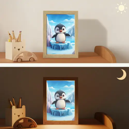 Pinguïn - Meisjes - Pooldieren - Kinderen Light Box met kabel klein -sfeer3_kind