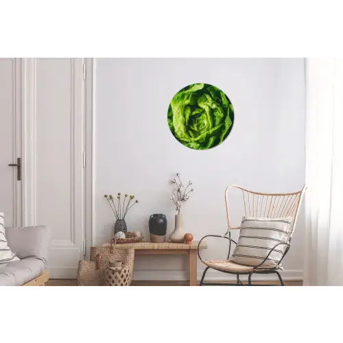 Groente - Sla - Groen Wandcirkel aluminium klein -woonkamer