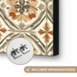 Elegant - Antiek - Kleurrijk Textielframe zwart klein 947 -USP_ophangsysteemNL