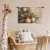 Kerst - Kerstballen - Beige - Goud Wandkleed katoen klein -wsfeer5_kind