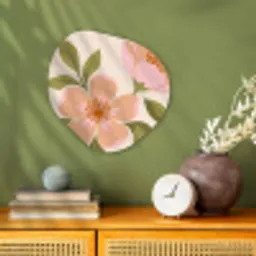 Grafisch - Bloemen - Roze Wandcirkel Organisch Forex 3mm klein -sfeer2