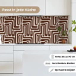 Abstract - Patroon - Bruin keuken achterwand 2 middel 871 -sfeer4_DE