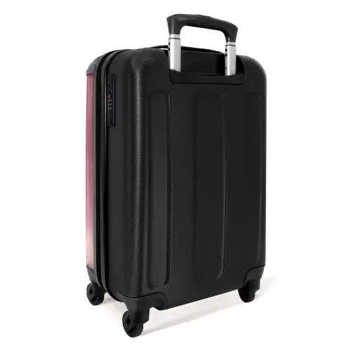 Roze monster op de maan NBS - Handbagage koffer - Kinderen Unisex middel -achterkant