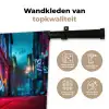 Boombox - Rood - Graffiti - Neon Wandkleed katoen klein -sfeer2
