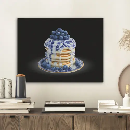 Pannenkoeken - Blauwe Bessen - Bord PET vilt klein -sfeer1